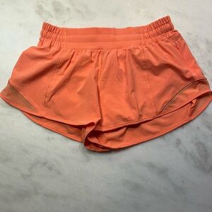 Lululemon Hotty Hot 2.5 inch  Coral/ Orange Athletic Shorts